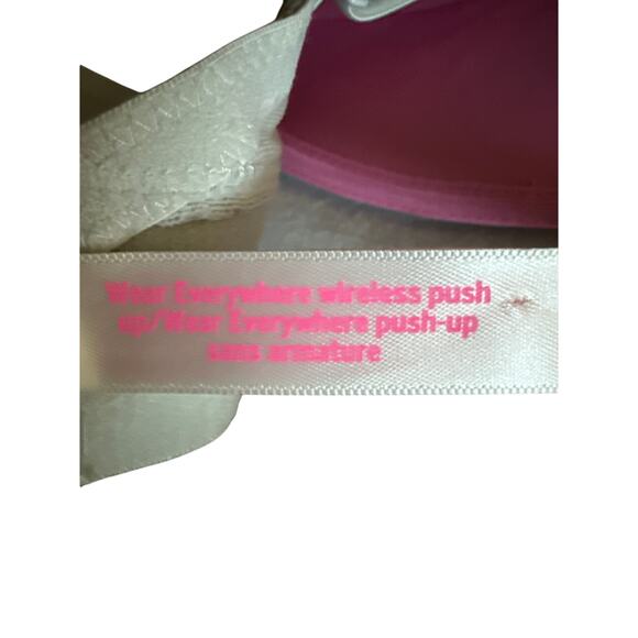 Pink Sz 36DD Wear Everywhere Wireless Pushup Bra Gray - Picture 10 of 11